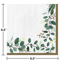 Eucalyptus Greens Luncheon Napkin 16ct Party Decoration