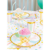 Ice Cream Party Treat Cups With Spoons, Foil 8ct