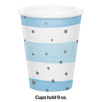 Blue Silver Celebration Hot/Cold Cups 9Oz. 8ct Party Decoration