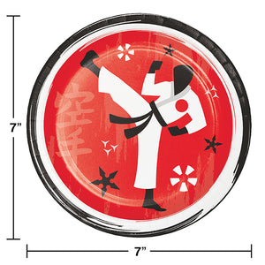 Karate Party Dessert Plate 8ct Party Decoration