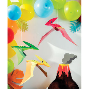 Boy Dino Party Hanging Cutouts 3D 3ct Party Supplies