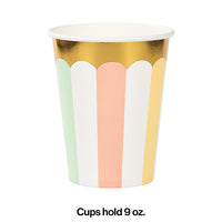 Pastel Celebrations Hot/Cold Cups 9Oz., Foil 8ct Party Decoration