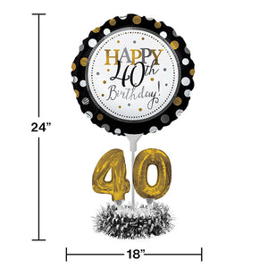 40th Birthday Balloon Centerpiece Kit Party Decoration