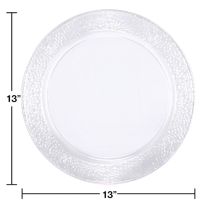 Clear Pebble 13.5" Clear Pebble Trays 2ct Party Decoration