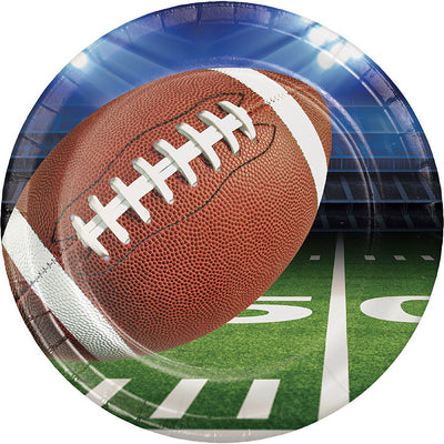 Football Party Paper Plates, 8 ct by Creative Converting