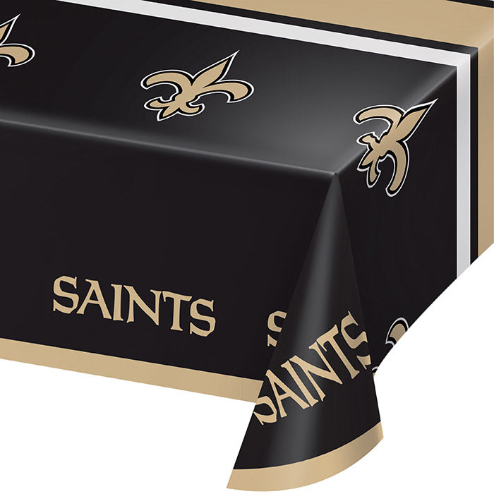 New Orleans Saints Plastic Table Cover, 54" x 102" by Creative Converting