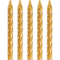 Gold Spiral Candles, 24 ct by Creative Converting