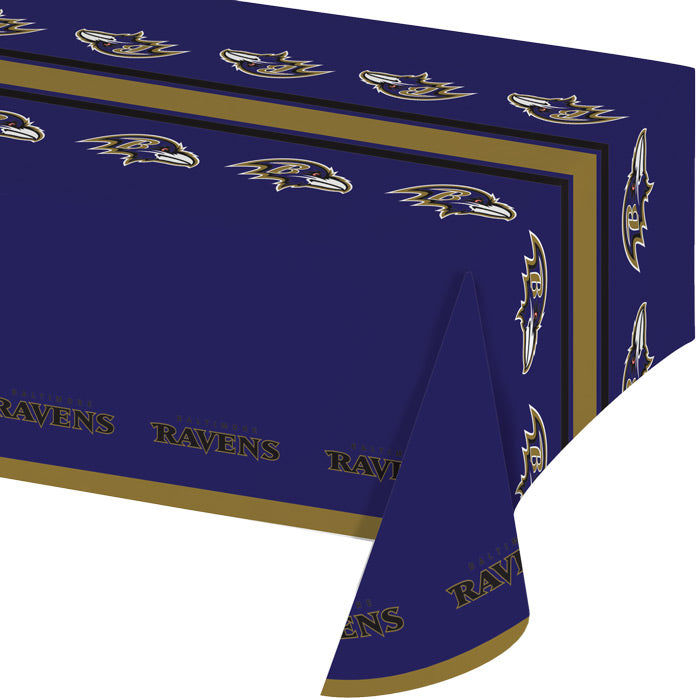 Baltimore Ravens Plastic Table Cover, 54" x 102" by Creative Converting