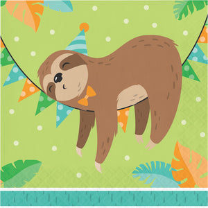 Sloth Party Napkins, Pack Of 16 by Creative Converting