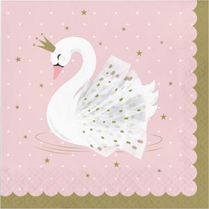 Stylish Swan Napkins, Pack Of 16 by Creative Converting