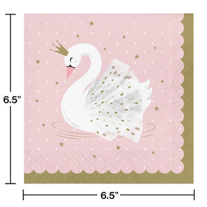 Stylish Swan Napkins, Pack Of 16 Party Decoration