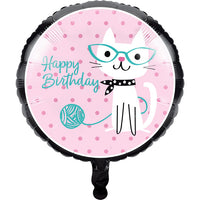 Purr-Fect Party Metallic Balloon 18