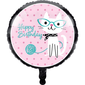 Purr-Fect Party Metallic Balloon 18" by Creative Converting