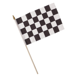 Black And White Check Cloth Racing Flag, 8" X 12" by Creative Converting