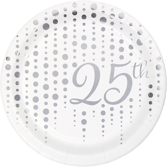 Sparkle And Shine Silver Dessert Plates, 8 ct by Creative Converting
