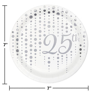 Sparkle And Shine Silver Dessert Plates, 8 ct Party Decoration