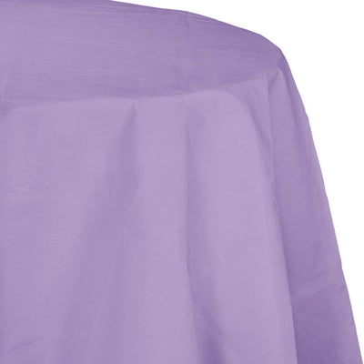 Luscious Lavender Round Polylined TIssue Tablecover, 82" by Creative Converting