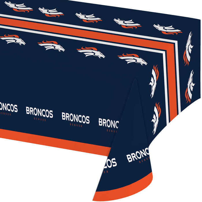 Denver Broncos Plastic Table Cover, 54" x 102" by Creative Converting