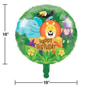 Jungle Safari Metallic Balloon 18" Party Decoration