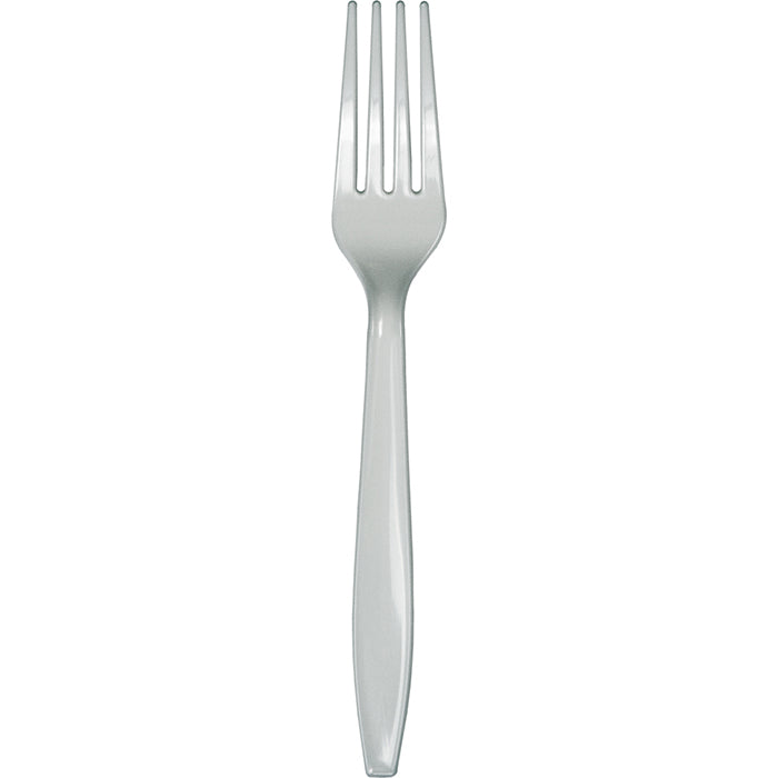 Shimmering Silver Plastic Forks, 24 ct by Creative Converting