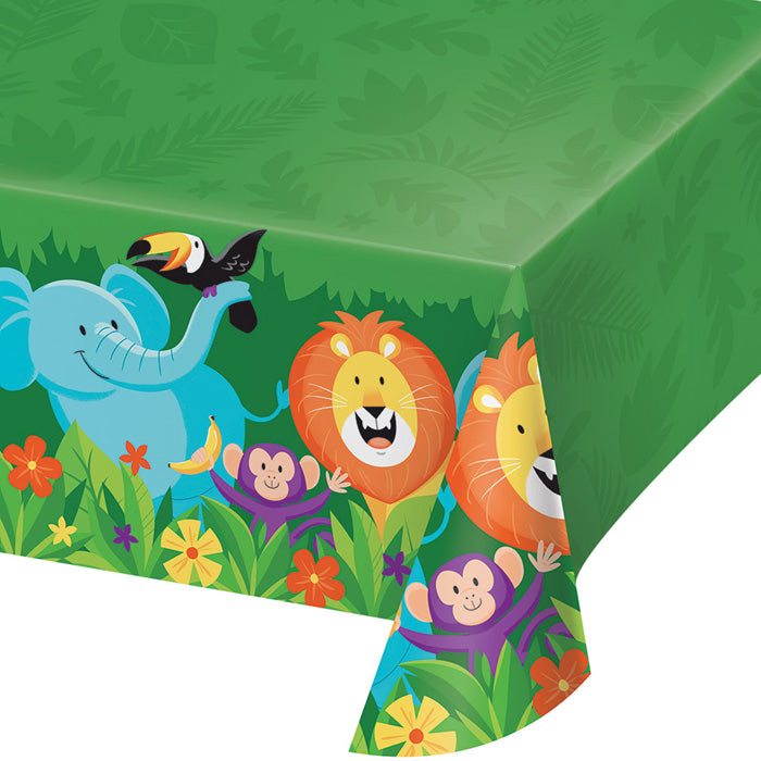 Jungle Safari Plastic Tablecover All Over Print, 54&quot; X 102&quot; by Creative Converting