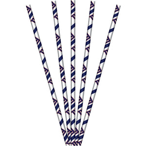 New York Giants Paper Straws, 24 ct by Creative Converting