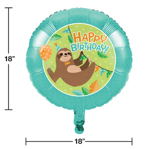 Sloth Party Mylar Balloon Party Decoration