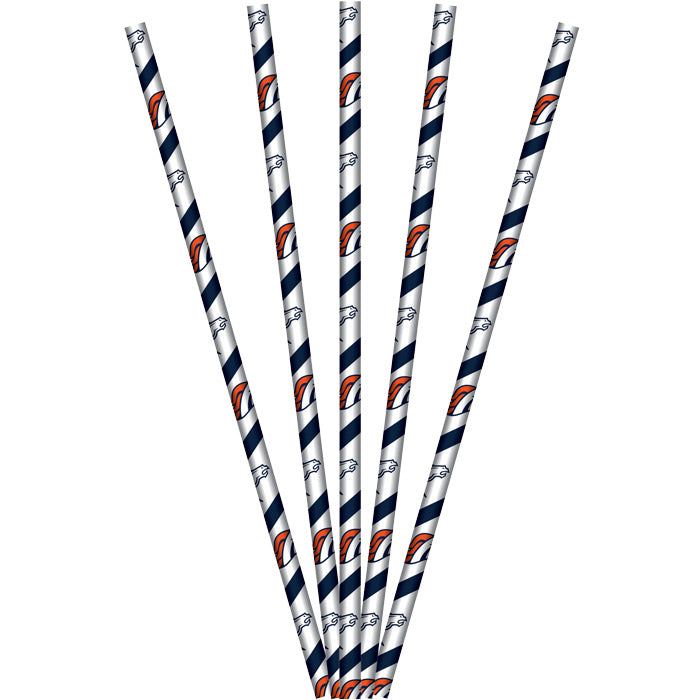 Denver Broncos Paper Straws, 24 ct by Creative Converting