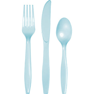 Pastel Blue Assorted Plastic Cutlery, 24 ct by Creative Converting