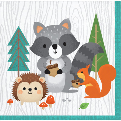 Wild One Woodland Beverage Napkins, Pack Of 16 by Creative Converting