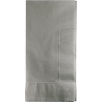Shimmering Silver Dinner Napkins 2Ply 1/8Fld, 50 ct by Creative Converting