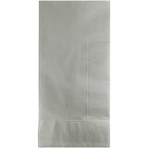 Shimmering Silver Dinner Napkins 2Ply 1/8Fld, 100 ct by Creative Converting
