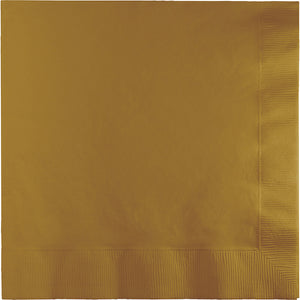 Glittering Gold Dinner Napkins 3Ply 1/4Fld, 25 ct by Creative Converting