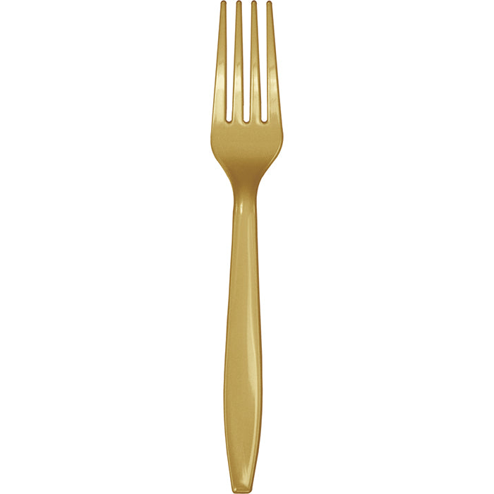 Glittering Gold Plastic Forks, 24 ct by Creative Converting