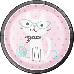 Cat Party Paper Plates, 8 ct by Creative Converting
