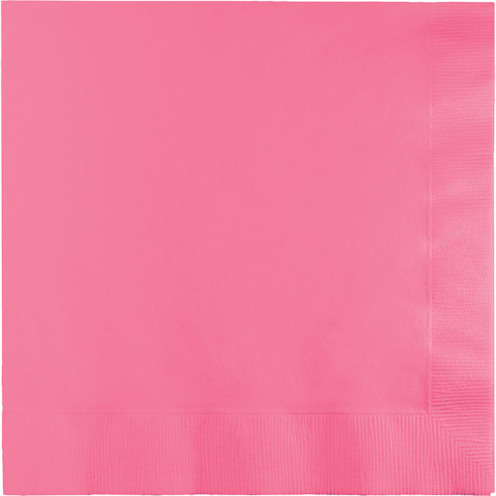 Candy Pink Dinner Napkins 3Ply 1/4Fld (25/Pkg)