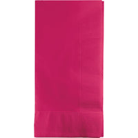 Hot Magenta Dinner Napkins 2Ply 1/8Fld (50/Pkg)