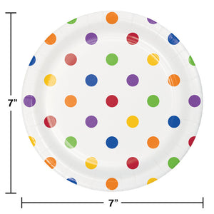 Dots & Stripes Dessert Plates, 8 ct Party Decoration