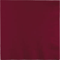 Burgundy Dinner Napkins 3Ply 1/4Fld (25/Pkg)
