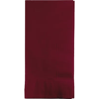 Burgundy Dinner Napkins 2Ply 1/8Fld (50/Pkg)