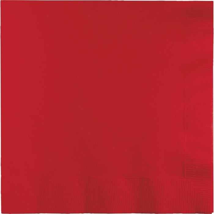 Classic Red Dinner Napkins 3Ply 1/4Fld (25/Pkg)