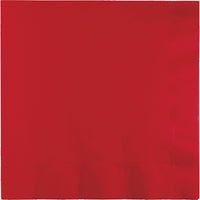 Classic Red Dinner Napkins 3Ply 1/4Fld (25/Pkg)