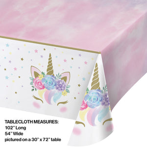 Unicorn Baby Shower Plastic Table Cover Party Decoration