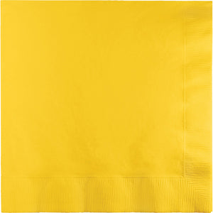 School Bus Yellow Dinner Napkins 3Ply 1/4Fld, 25 ct by Creative Converting