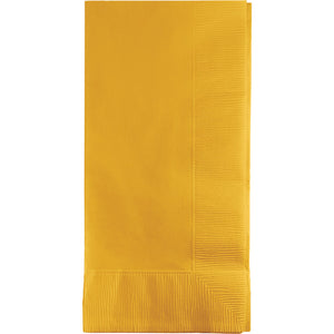 School Bus Yellow Dinner Napkins 2Ply 1/8Fld, 50 ct by Creative Converting