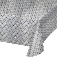 Diamond Plate Plastic Tablecover 54