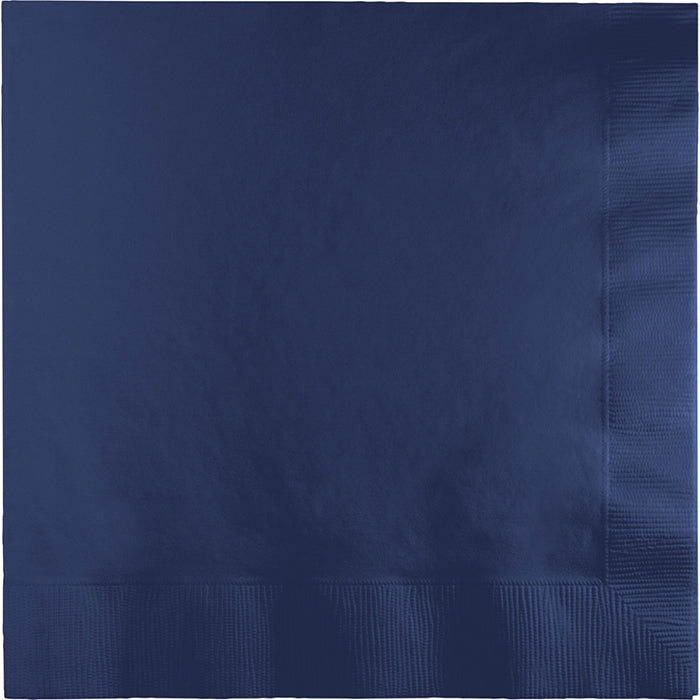Navy Dinner Napkins 3Ply 1/4Fld (25/Pkg)