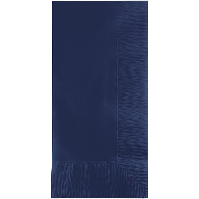 Navy Dinner Napkins 2Ply 1/8Fld 100/Pkg