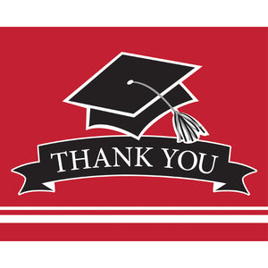 Graduation School Spirit Red Thank You Notes, 25 ct by Creative Converting