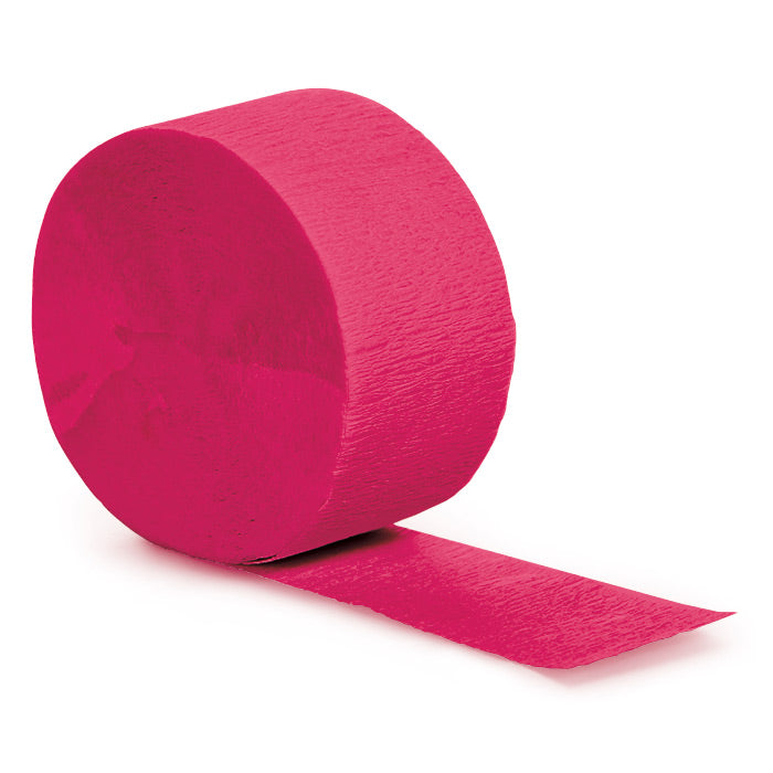 Hot Magenta Crepe Streamers 81' by Creative Converting